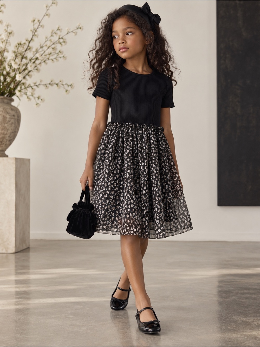 Kids Zara Combination Embroidered Dress size 7